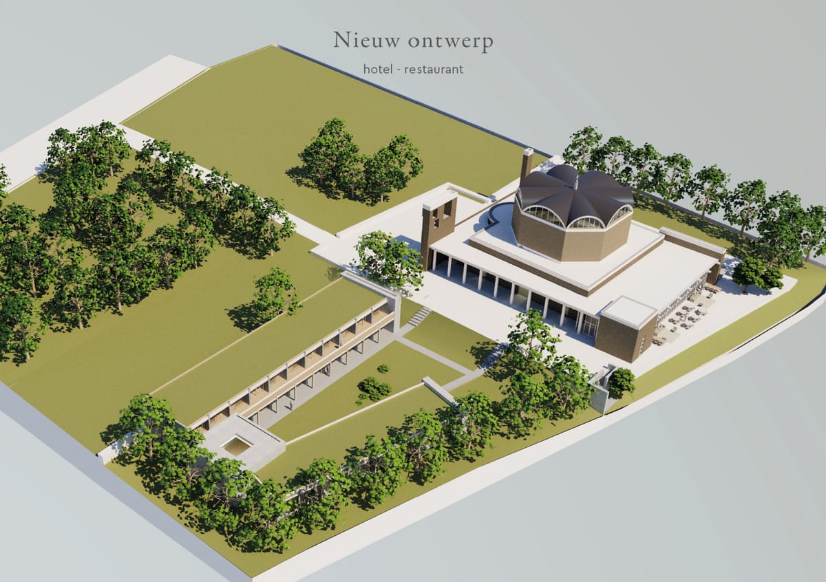 Restaurant en boetiekhotel als redding voor Gedachteniskerk